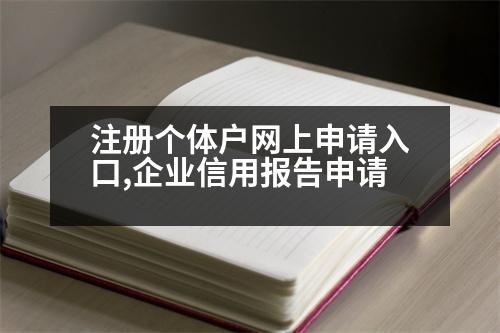 注冊(cè)個(gè)體戶網(wǎng)上申請(qǐng)入口,企業(yè)信用報(bào)告申請(qǐng)