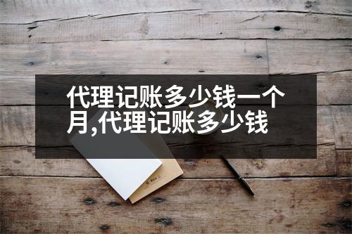 代理記賬多少錢一個月,代理記賬多少錢