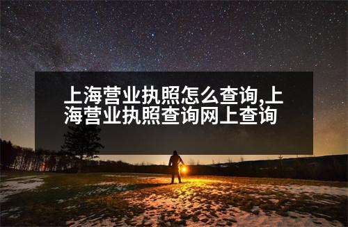 上海營業(yè)執(zhí)照怎么查詢,上海營業(yè)執(zhí)照查詢網(wǎng)上查詢