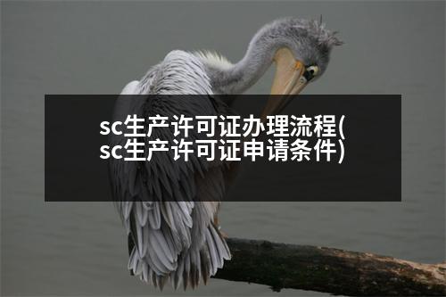 sc生產(chǎn)許可證辦理流程(sc生產(chǎn)許可證申請條件)