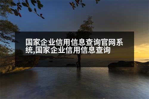 國家企業(yè)信用信息查詢官網(wǎng)系統(tǒng),國家企業(yè)信用信息查詢