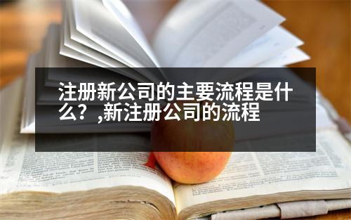 注冊新公司的主要流程是什么？,新注冊公司的流程