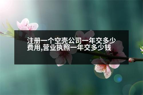 注冊(cè)一個(gè)空殼公司一年交多少費(fèi)用,營(yíng)業(yè)執(zhí)照一年交多少錢