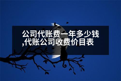 公司代賬費(fèi)一年多少錢(qián),代賬公司收費(fèi)價(jià)目表