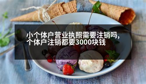 小個體戶營業(yè)執(zhí)照需要注銷嗎,個體戶注銷都要3000塊錢