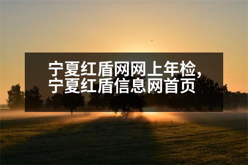 寧夏紅盾網(wǎng)網(wǎng)上年檢,寧夏紅盾信息網(wǎng)首頁