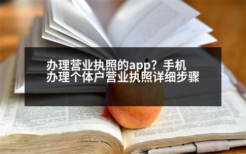 辦理營業(yè)執(zhí)照的app？手機辦理個體戶營業(yè)執(zhí)照詳細步驟