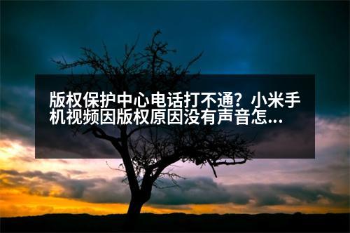 版權保護中心電話打不通？小米手機視頻因版權原因沒有聲音怎么處理