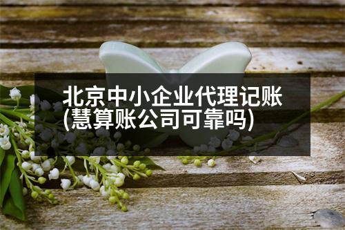 北京中小企業(yè)代理記賬(慧算賬公司可靠嗎)