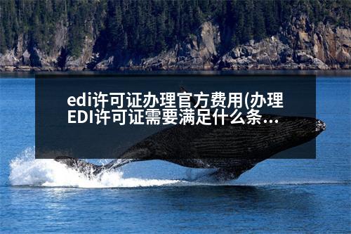 edi許可證辦理官方費用(辦理EDI許可證需要滿足什么條件)