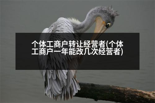 個體工商戶轉(zhuǎn)讓經(jīng)營者(個體工商戶一年能改幾次經(jīng)營者)