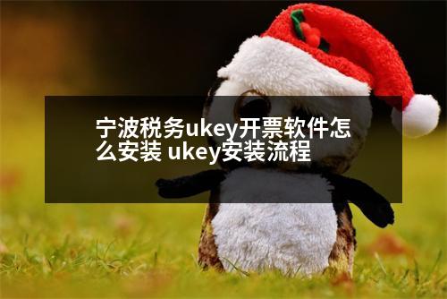 寧波稅務(wù)ukey開(kāi)票軟件怎么安裝 ukey安裝流程