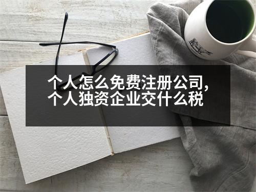 個人怎么免費注冊公司,個人獨資企業(yè)交什么稅