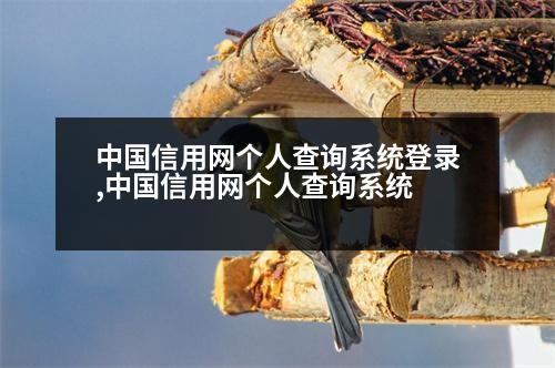 中國(guó)信用網(wǎng)個(gè)人查詢系統(tǒng)登錄,中國(guó)信用網(wǎng)個(gè)人查詢系統(tǒng)