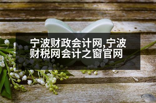 寧波財政會計網,寧波財稅網會計之窗官網