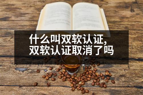 什么叫雙軟認(rèn)證,雙軟認(rèn)證取消了嗎