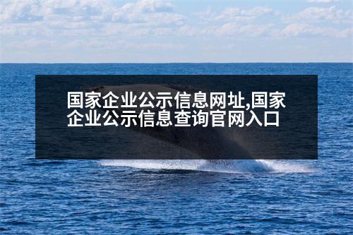 國(guó)家企業(yè)公示信息網(wǎng)址,國(guó)家企業(yè)公示信息查詢官網(wǎng)入口