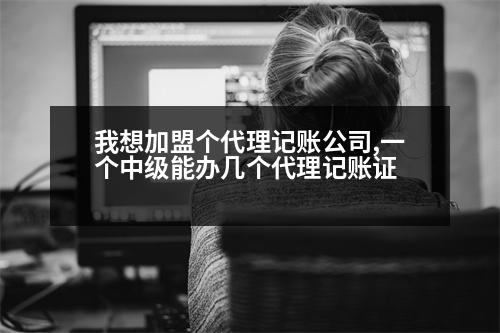 我想加盟個代理記賬公司,一個中級能辦幾個代理記賬證