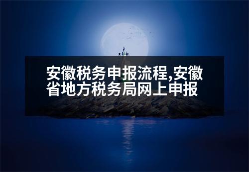 安徽稅務申報流程,安徽省地方稅務局網上申報