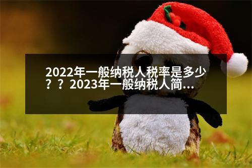 2022年一般納稅人稅率是多少？？2023年一般納稅人簡易征收稅率