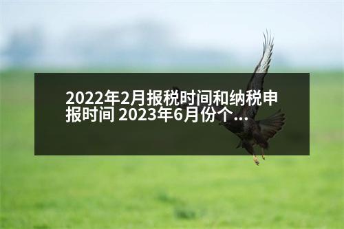 2022年2月報(bào)稅時(shí)間和納稅申報(bào)時(shí)間 2023年6月份個(gè)稅申報(bào)逾期時(shí)間