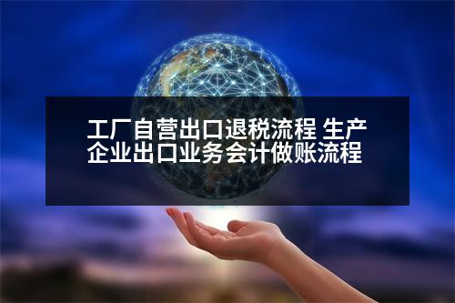 工廠自營(yíng)出口退稅流程 生產(chǎn)企業(yè)出口業(yè)務(wù)會(huì)計(jì)做賬流程