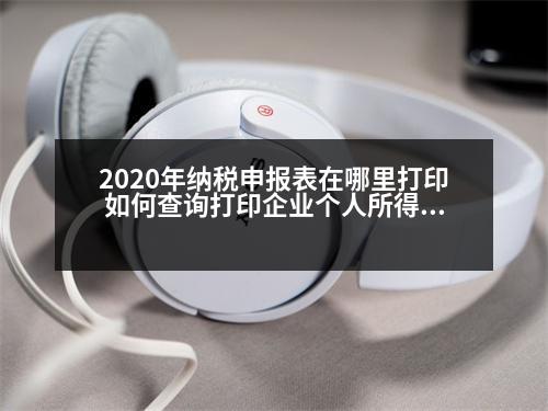 2020年納稅申報表在哪里打印 如何查詢打印企業(yè)個人所得稅申報明細