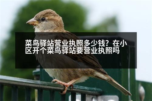 菜鳥(niǎo)驛站營(yíng)業(yè)執(zhí)照多少錢(qián)？在小區(qū)開(kāi)個(gè)菜鳥(niǎo)驛站要營(yíng)業(yè)執(zhí)照嗎