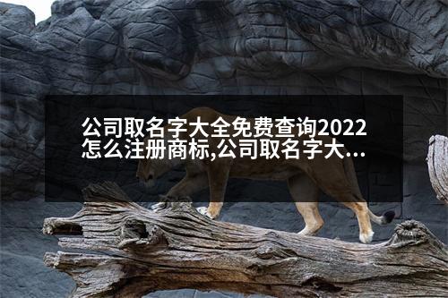 公司取名字大全免費(fèi)查詢2022怎么注冊(cè)商標(biāo),公司取名字大全免費(fèi)查詢2022