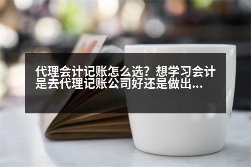 代理會計記賬怎么選？想學習會計是去代理記賬公司好還是做出納比較好