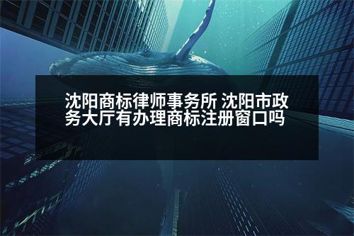 沈陽商標律師事務所 沈陽市政務大廳有辦理商標注冊窗口嗎