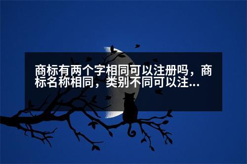 商標(biāo)有兩個(gè)字相同可以注冊(cè)嗎，商標(biāo)名稱相同，類別不同可以注冊(cè)么