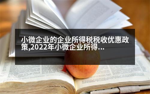 小微企業(yè)的企業(yè)所得稅稅收優(yōu)惠政策,2022年小微企業(yè)所得稅優(yōu)惠政策