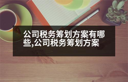 公司稅務籌劃方案有哪些,公司稅務籌劃方案