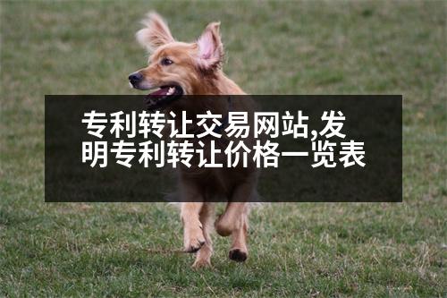 專利轉(zhuǎn)讓交易網(wǎng)站,發(fā)明專利轉(zhuǎn)讓價格一覽表