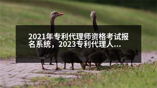 2021年專利代理師資格考試報(bào)名系統(tǒng)，2023專利代理人資格考試報(bào)名時(shí)間