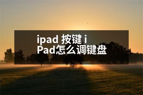 ipad 按鍵 iPad怎么調(diào)鍵盤