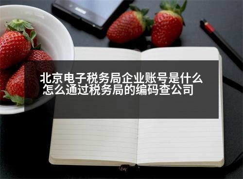 北京電子稅務局企業(yè)賬號是什么 怎么通過稅務局的編碼查公司