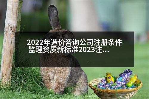 2022年造價咨詢公司注冊條件 監(jiān)理資質新標準2023注冊人員要求