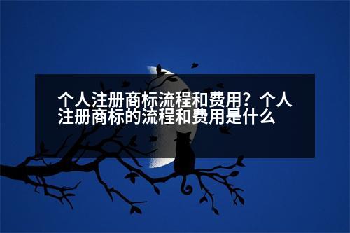 個人注冊商標流程和費用？個人注冊商標的流程和費用是什么