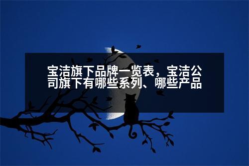 寶潔旗下品牌一覽表，寶潔公司旗下有哪些系列、哪些產(chǎn)品