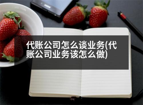 代賬公司怎么談業(yè)務(wù)(代賬公司業(yè)務(wù)該怎么做)