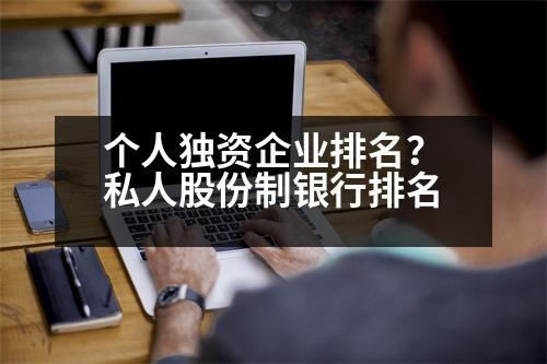 個人獨(dú)資企業(yè)排名？私人股份制銀行排名