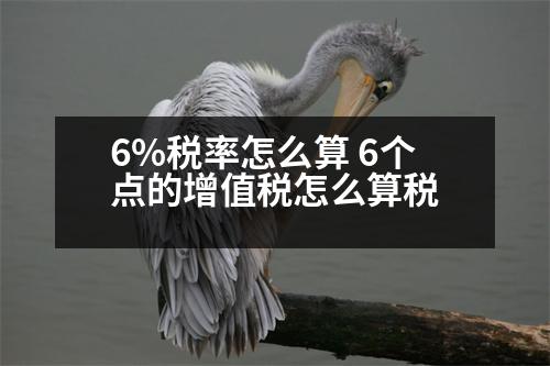 6%稅率怎么算 6個點的增值稅怎么算稅