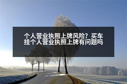 個(gè)人營(yíng)業(yè)執(zhí)照上牌風(fēng)險(xiǎn)？買車掛個(gè)人營(yíng)業(yè)執(zhí)照上牌有問(wèn)題嗎