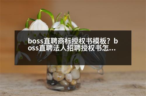 boss直聘商標授權書模板？boss直聘法人招聘授權書怎么填寫