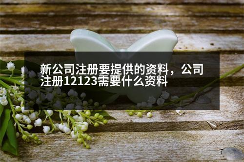 新公司注冊(cè)要提供的資料，公司注冊(cè)12123需要什么資料