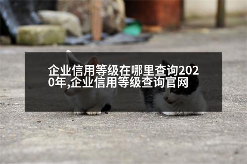 企業(yè)信用等級(jí)在哪里查詢2020年,企業(yè)信用等級(jí)查詢官網(wǎng)