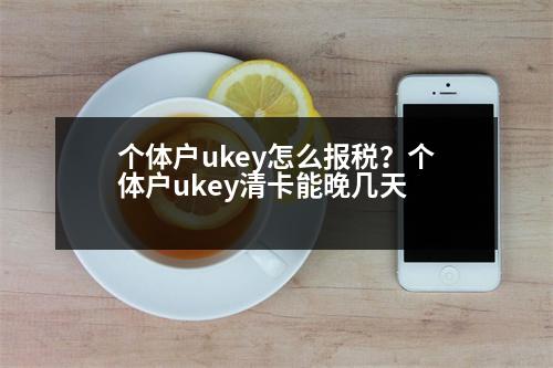 個體戶ukey怎么報稅？個體戶ukey清卡能晚幾天