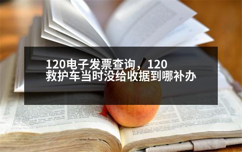 120電子發(fā)票查詢，120救護(hù)車當(dāng)時(shí)沒(méi)給收據(jù)到哪補(bǔ)辦